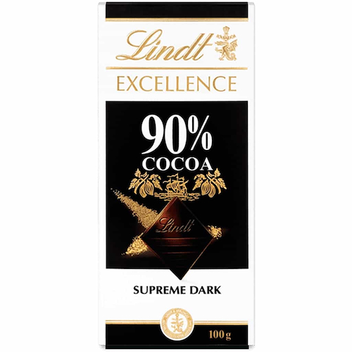 LINDT Tableta De Chocolate Amargo Excellence 90% Cacao