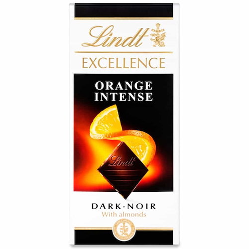 LINDT Tableta De Chocolate Amargo Excellence Naranja