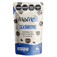 MIXME Pretzels Bañados en Chocolate Blanco y Cookies 80g