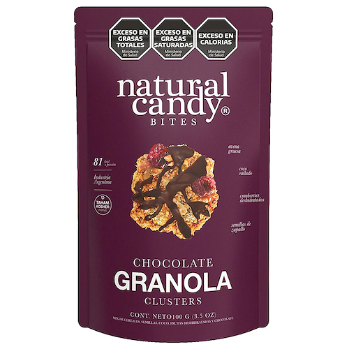 NATURAL CANDY BITES Clusters Granola Chocolate 100g