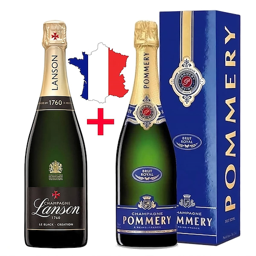 POMMERY Pack 1 Pommery + 1 Lanson Le Black