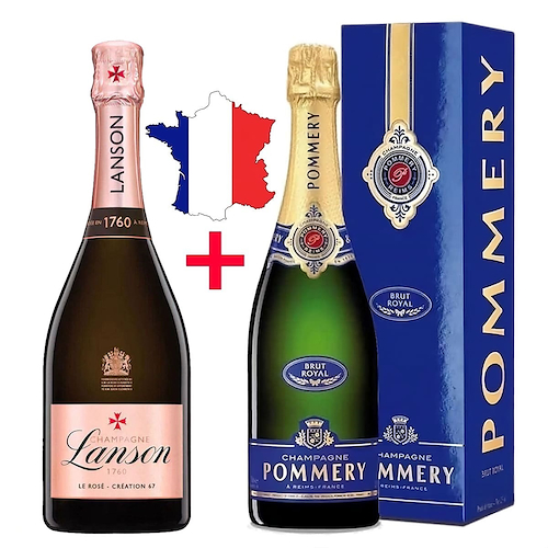 POMMERY Pack 1 Pommery + 1 Lanson Le Rosé