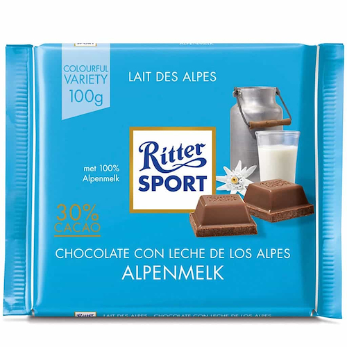 RITTER SPORT Chocolate De Leche Alpes 100g