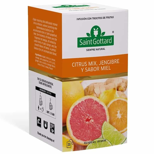 SAINT GOTTARD Té Citrus Mix, Jengibre Y Sabor Miel 20U