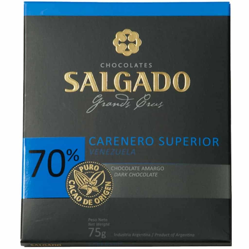 SALGADO Tableta Chocolate Amargo 70% Carenero Superior 75g