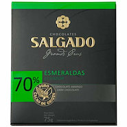 SALGADO Tableta De Chocolate Amargo 70% Esmeraldas 75g