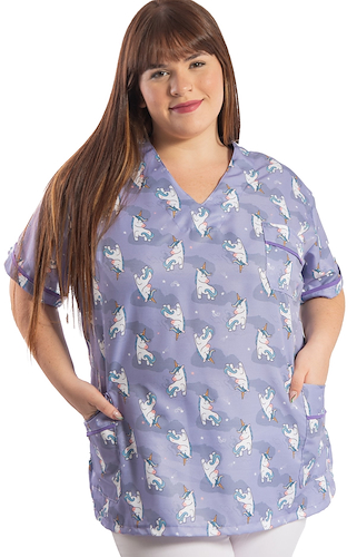 Chaqueta de Tela Importada Estampada Entallada T ESPECIAL Unicornios