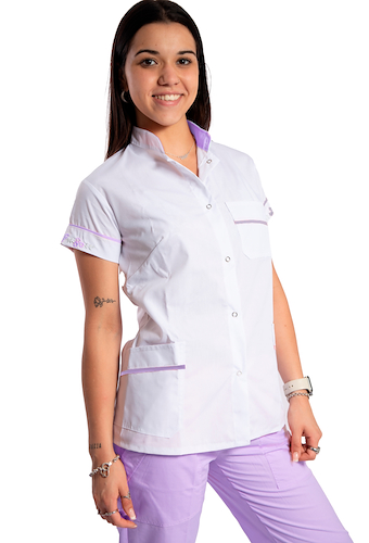 Chaqueta de Arciel Entallada Cuello Mao BORDADA