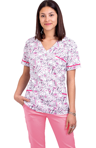 Ambo de Chaqueta Estampada y Pantalon Spandex Estetica