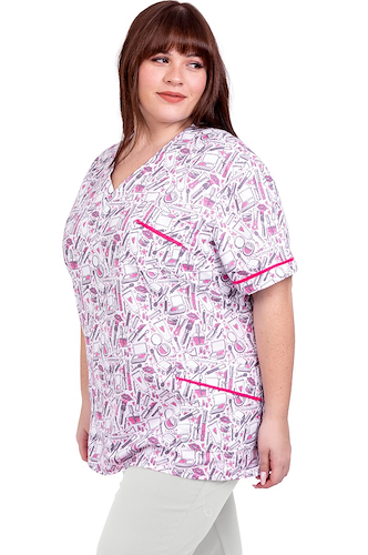 Ambo de Chaqueta Estampada y Pantalon Spandex T. Especial Estetica