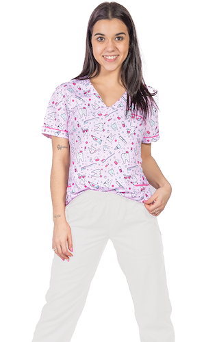 Ambo de Chaqueta Spandex y Pantalon Spandex Dientitos