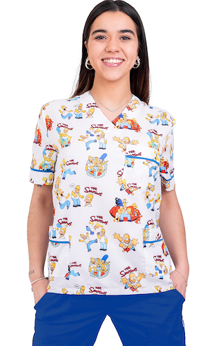 Ambo de Chaq Estampada y Pant Arciel Unisex T.Especial Simpson