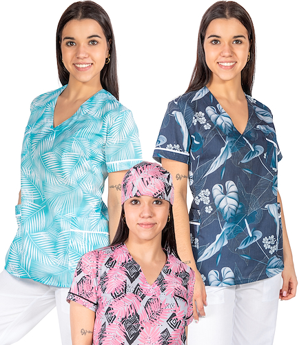 Chaqueta de Importada Estampada Entallada Rombo - Cala - Cielo