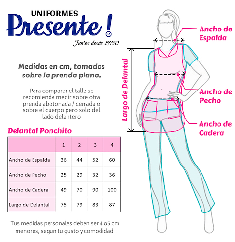 Ponchito de Arciel Ajustable Cuello Camisa