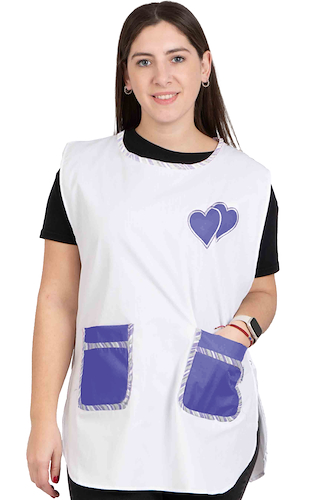 Ponchito de Arciel con 2 Broches Aplique 2 CORAZONES