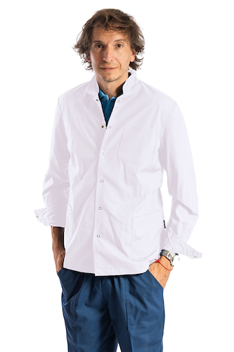 Chaqueta de Arciel Cuello Mao Blanca Manga Larga JORGE LISA LARGA