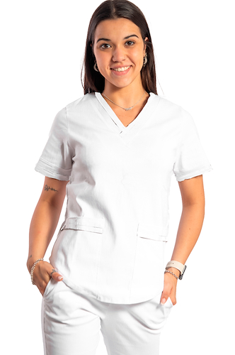Chaqueta de Spandex Elastizada Ajustable 2° Seleccion Spandex Lisa Blanco Outlet