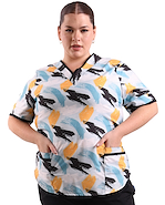 Chaqueta de Batista Estampada Ajustable T ESPECIAL Picasso Tiras