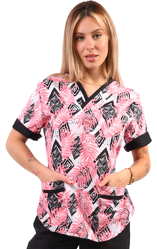 Chaqueta de Importada Estampada Ajustable Rombo - Cala - Cielo Tiras