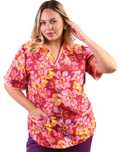 Chaqueta de Importada Estampada Ajustable T ESPECIAL Orquidea