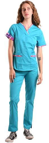 Ambo de Spandex SUPERFIT Ajustable con Vivo Estampado Abi