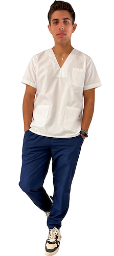 Ambo Unisex Simil Arciel Recto Combinado T Especial Greys PLUS